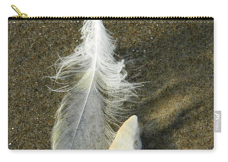Feathers Carry-all Pouch featuring the photograph Oregon Feather by Gallery Of Hope 