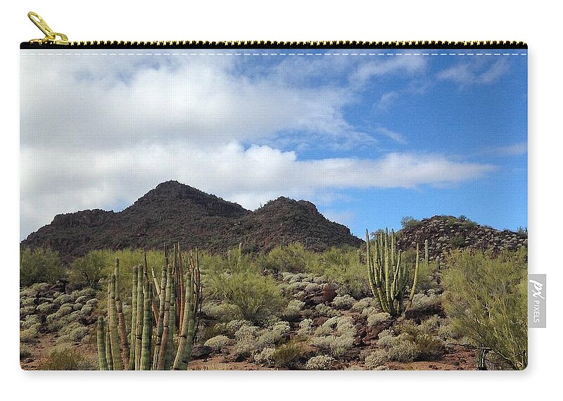 Landscape Zip Pouch featuring the photograph Organ Pipe Heaven by Jeff Hubbard