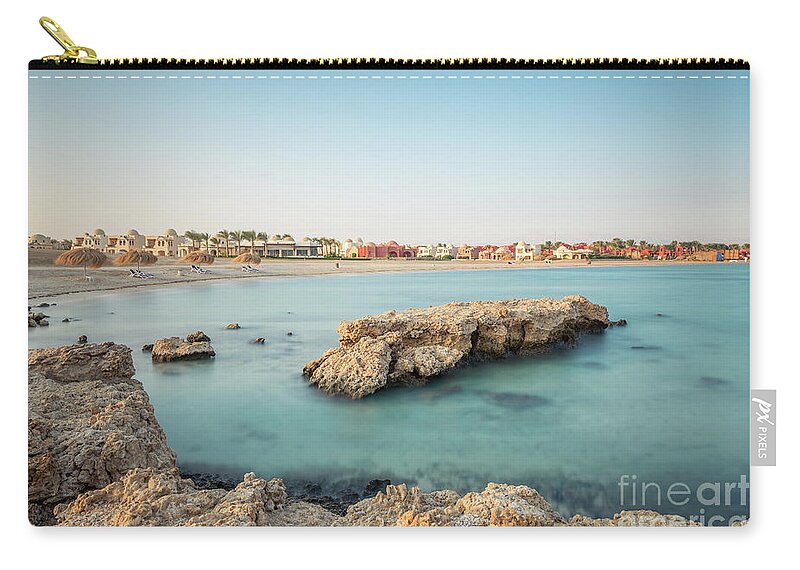 Africa Zip Pouch featuring the photograph Oriental coast by Hannes Cmarits