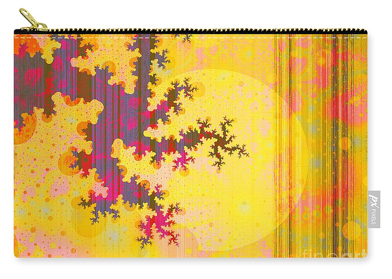 Moon Zip Pouch featuring the digital art Oriental moon behind my courtain by Silvia Ganora