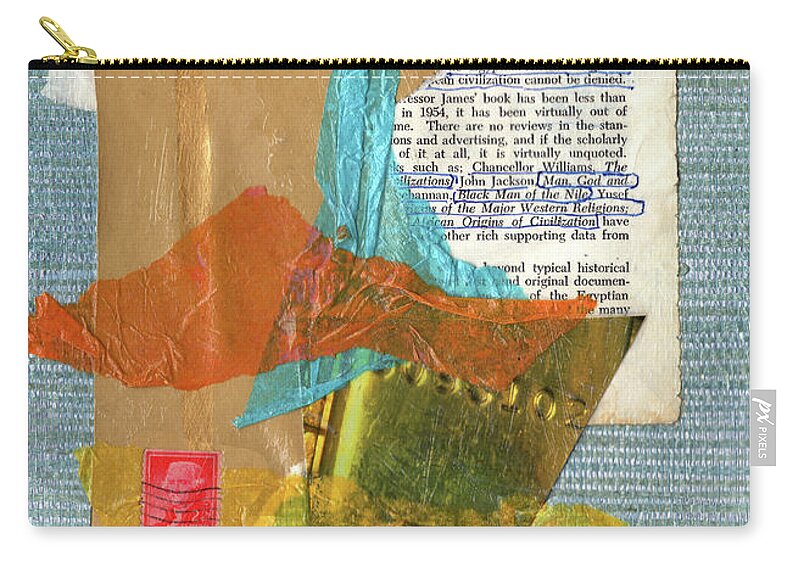 Everett Spruill Zip Pouch featuring the painting Origins of Civilization by Everett Spruill