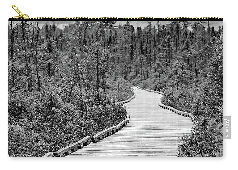Orono Carry-all Pouch featuring the photograph Orono Bog Walk by Holly Ross