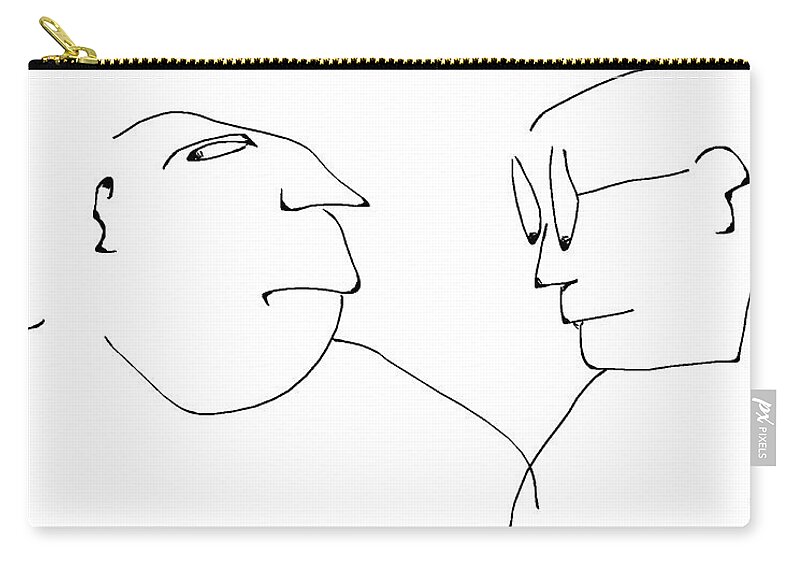  Zip Pouch featuring the digital art Oscar And Luther by Doug Duffey