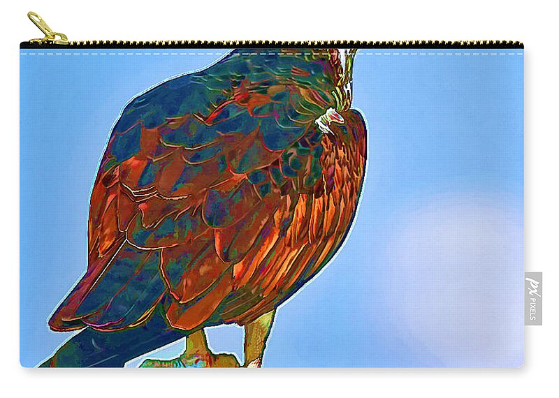 Osprey And Fish Zip Pouch featuring the photograph Osprey and Fish by Ginger Wakem