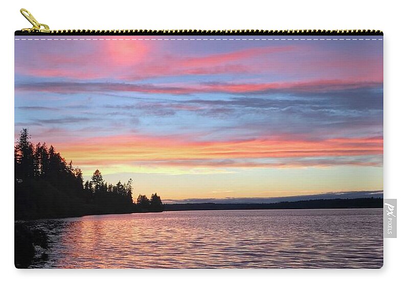 Photography Zip Pouch featuring the photograph Otso Point Sunset by Sean Griffin
