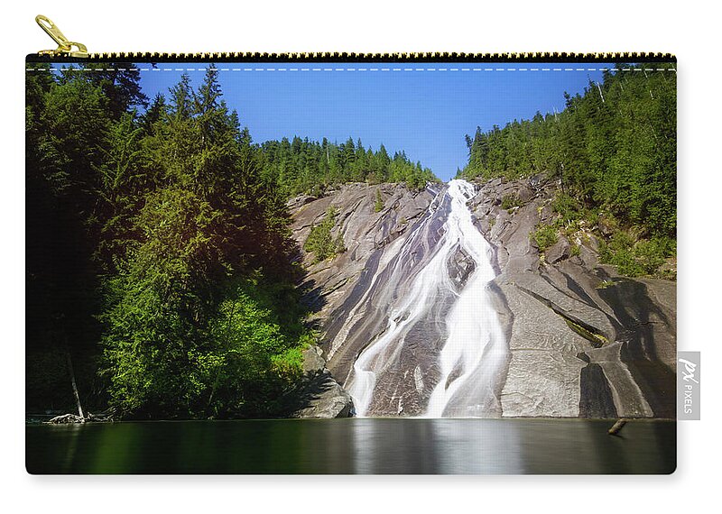 Washington Zip Pouch featuring the photograph Otter Falls by Pelo Blanco Photo