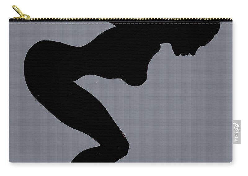 Mudflap Girl Carry-all Pouch featuring the painting Our Bodies Our Way Future Is Female Feminist Statement Mudflap Girl Diving by Tony Rubino