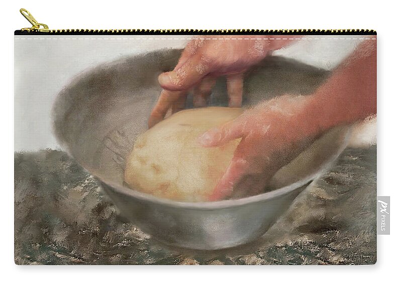 Bread Baking Zip Pouch featuring the mixed media Our Daily Bread by Colleen Taylor