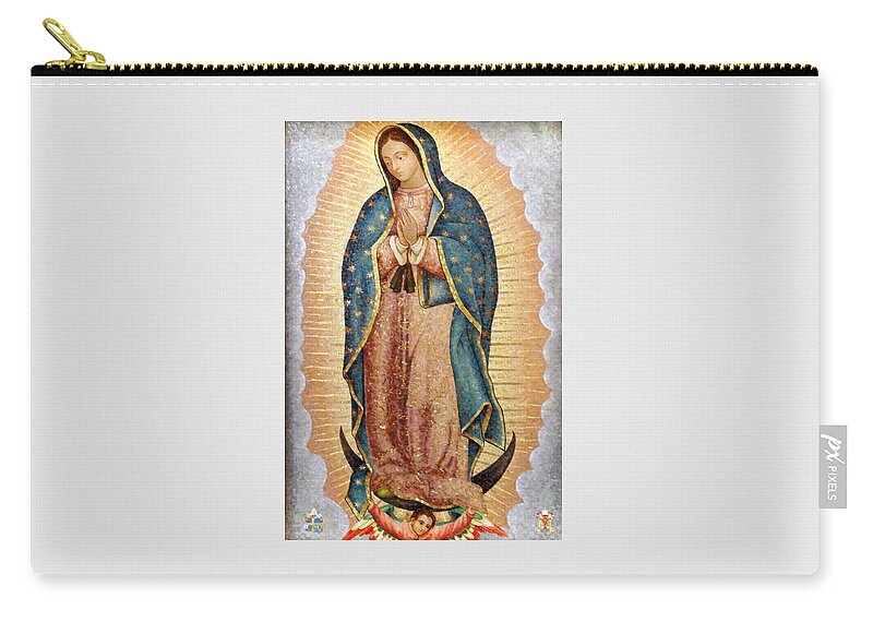 Our Lady Of Guadalupe Zip Pouch featuring the photograph Our Lady of Guadalupe by Ariel Pedraza