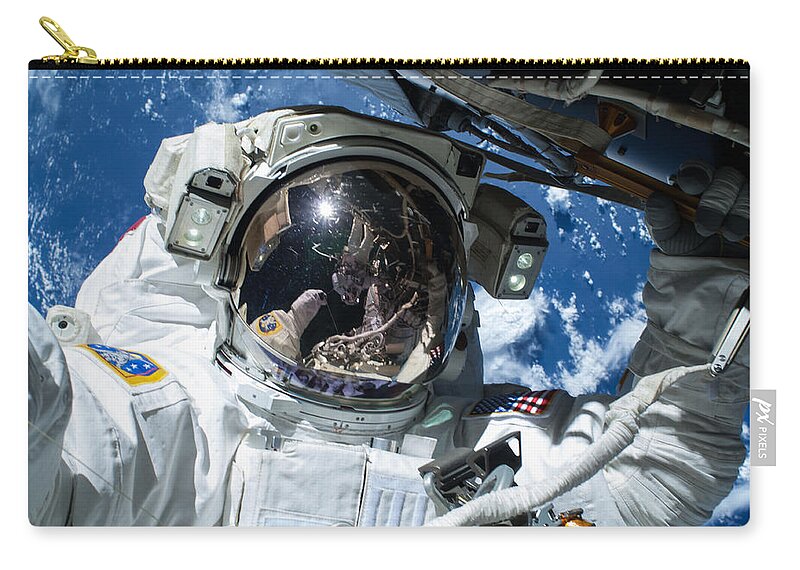 Space Zip Pouch featuring the photograph Gone Out For A Walk by Steve Kearns