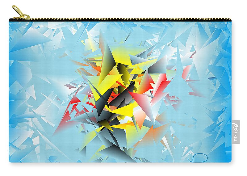 Digital Art Zip Pouch featuring the digital art Out of the Blue 5 by Ludwig Keck