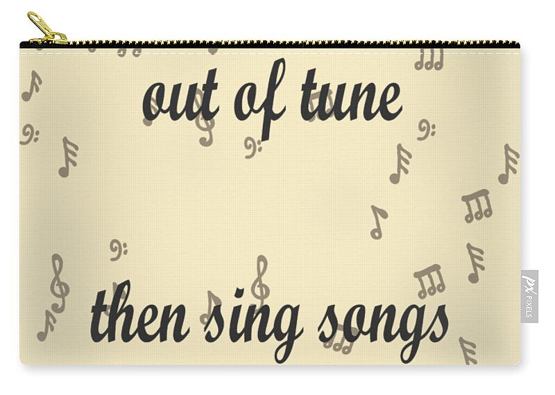 Life Zip Pouch featuring the digital art Out of tune by Keshava Shukla