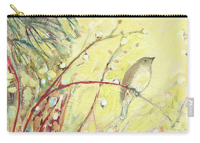 Bird Zip Pouch featuring the painting Out on a Limb by Jennifer Lommers
