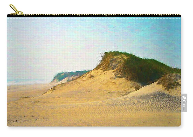 Nature Zip Pouch featuring the digital art Outer Banks Sand Dune by Barry Wills