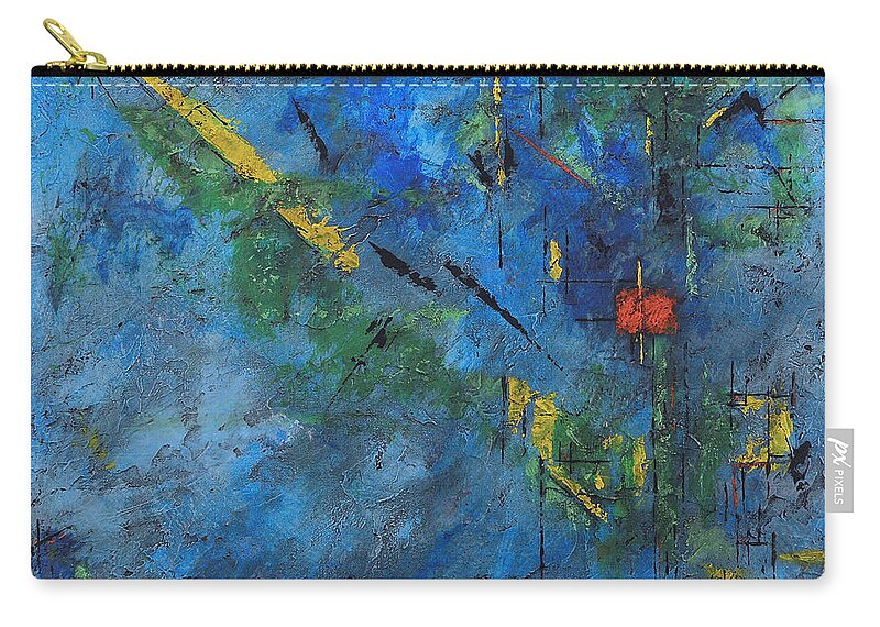 Abstract Zip Pouch featuring the painting Outer Limits by Jim Benest
