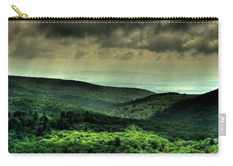 Forest Zip Pouch featuring the photograph Over Shadowing by Scott Wyatt