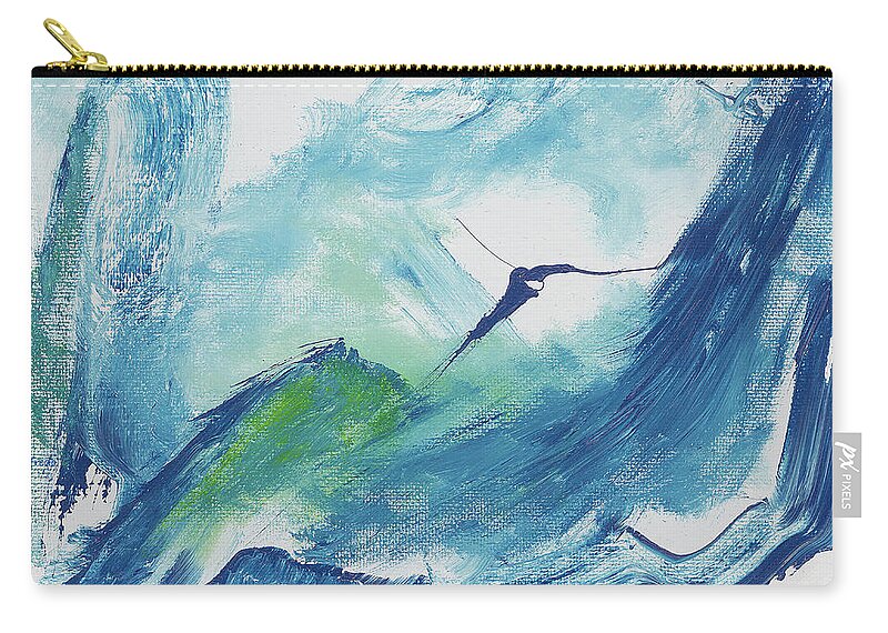 Over Carry-all Pouch featuring the painting Over The Edge by Joe Loffredo