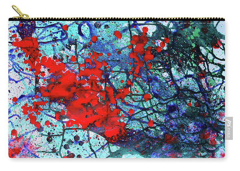 Abstract Expressionism Zip Pouch featuring the painting Overcoming Subtleties by Polly Castor