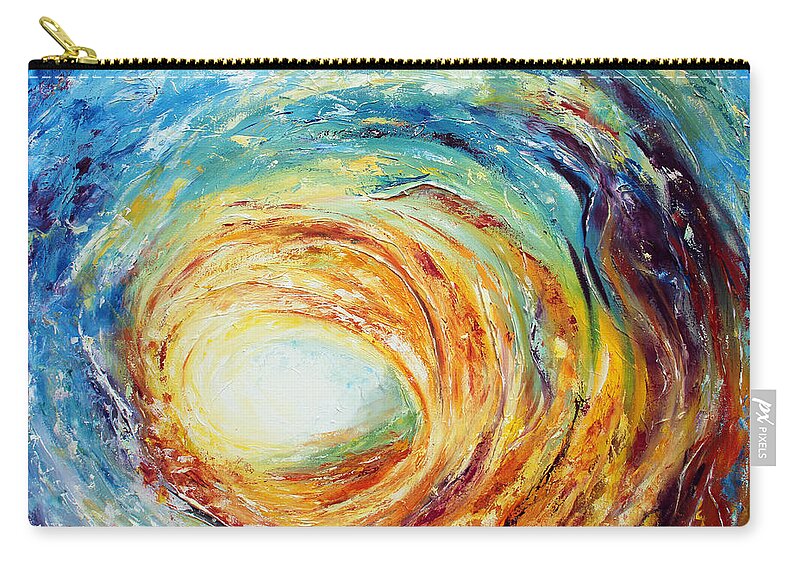 Ocean Zip Pouch featuring the painting Overwhelmed by Meaghan Troup