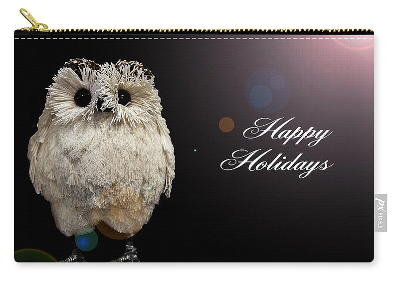 Angel Zip Pouch featuring the photograph Owl Eyes by Leticia Latocki