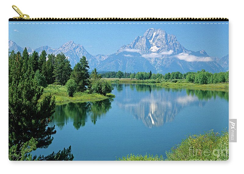 Mountain Zip Pouch featuring the photograph Oxbow Bend, Grand Teton National Park, Wyoming by Kevin Shields