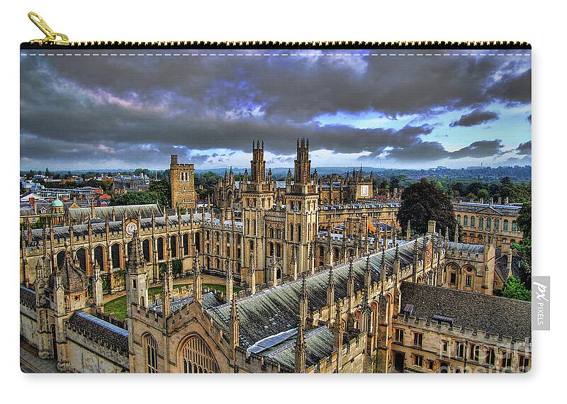 Oxford Zip Pouch featuring the photograph Oxford University - All Souls College by Yhun Suarez