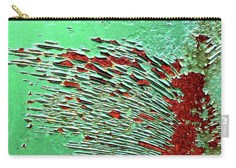 Oxidation Zip Pouch featuring the photograph Oxidation #2988 by Raymond Magnani