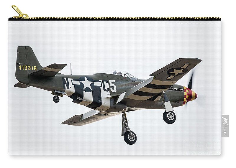 P51 Zip Pouch featuring the digital art P-51 Mustang - Frensi by Airpower Art