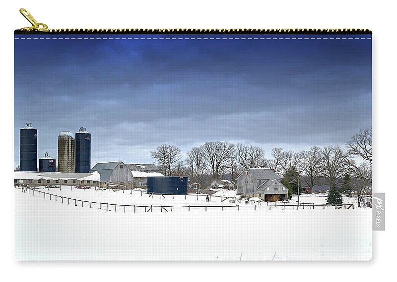 Landscape Zip Pouch featuring the photograph PA Farm by Paul Ross