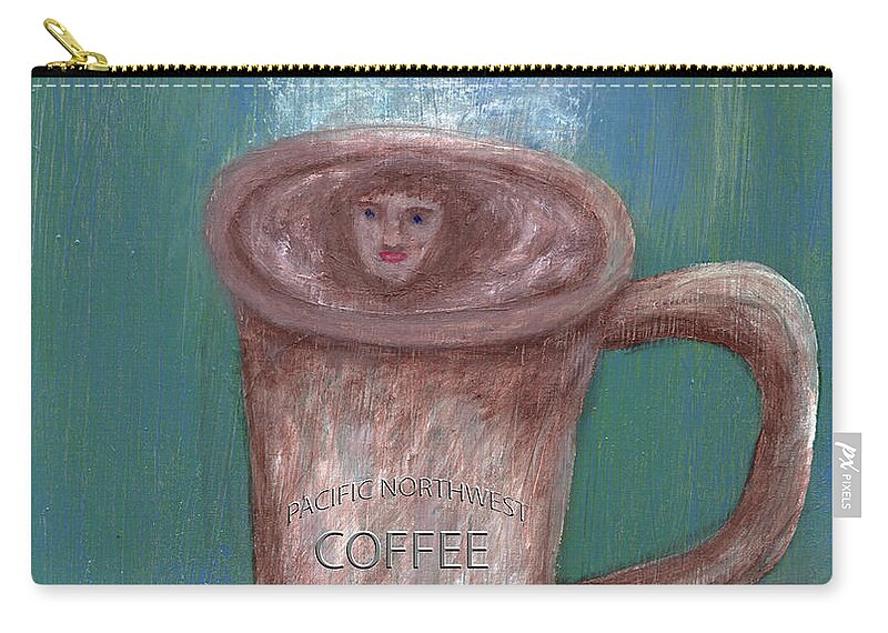 Coffee Zip Pouch featuring the photograph Pacific Northwest Coffee by Carol Eliassen