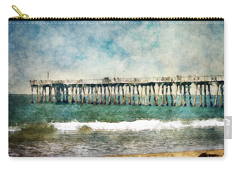 Pier Zip Pouch featuring the photograph Pacific Ocean Pier by Phil Perkins