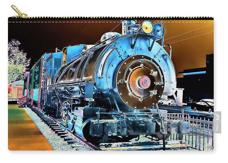  Zip Pouch featuring the digital art Pacific Southwest Railway and Meseum by Daniel Hebard
