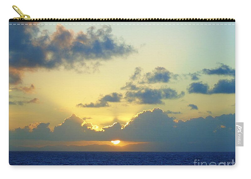 Ocean Zip Pouch featuring the photograph Pacific Sunrise, Japan by Susan Lafleur