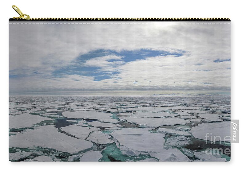Arctic Zip Pouch featuring the photograph Pack Ice by Brian Kamprath