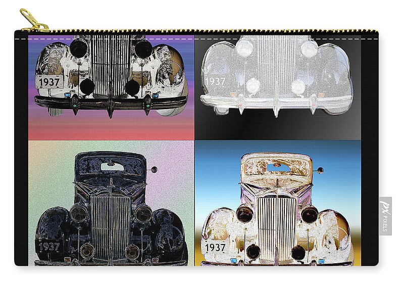 1937 Packard 120 Zip Pouch featuring the photograph Packard 120 Roadster by Greg Kopriva