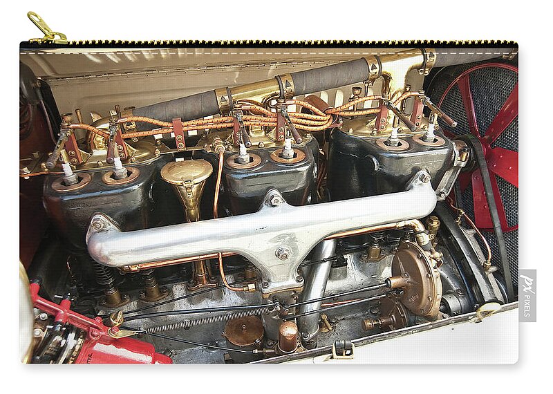 Packard Six Runabout Zip Pouch featuring the photograph Packard Six Runabout by Mariel Mcmeeking