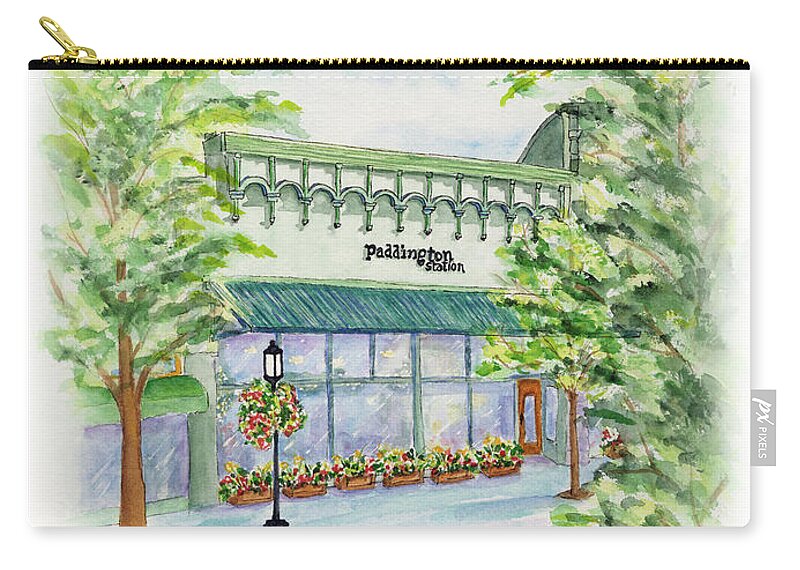 Paddington Station Gift Store Carry-all Pouch featuring the painting Paddington Station by Lori Taylor