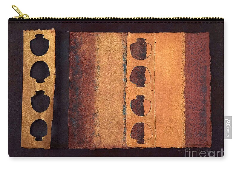 Pageformat Zip Pouch featuring the mixed media Page Format No 3 Tansitional Series  by Kerryn Madsen-Pietsch