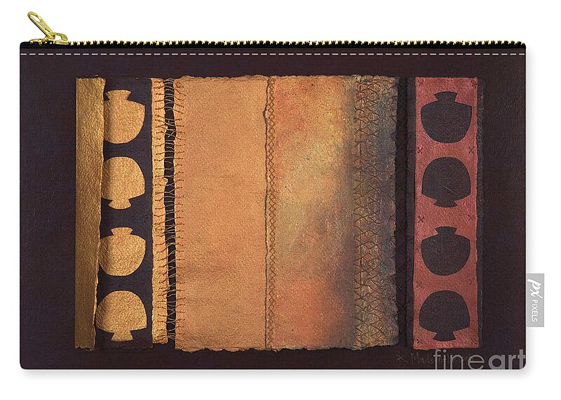 Artistbook Zip Pouch featuring the painting Page Format No.4 Tansitional Series by Kerryn Madsen-Pietsch
