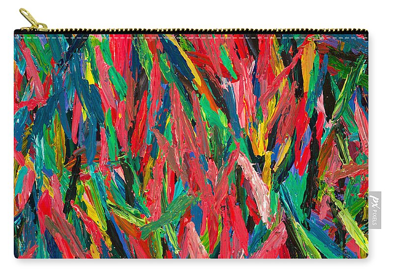 Abstract Zip Pouch featuring the painting Pageantry by Lara Morrison
