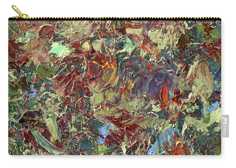 Abstract Zip Pouch featuring the painting Paint number 21 by James W Johnson