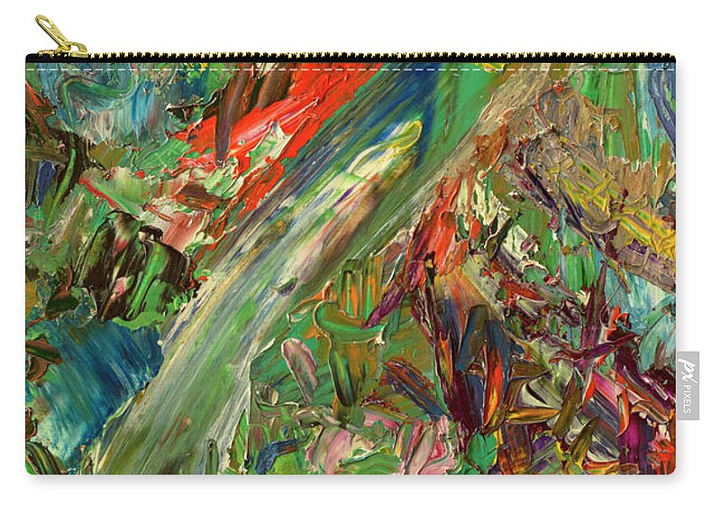Abstract Zip Pouch featuring the painting Paint number 32 by James W Johnson