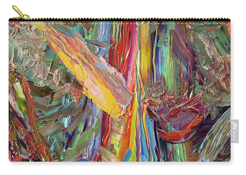 Abstract Zip Pouch featuring the painting Paint number 40 by James W Johnson