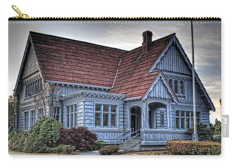 Hdr Carry-all Pouch featuring the photograph Painted Blue House by Brad Granger