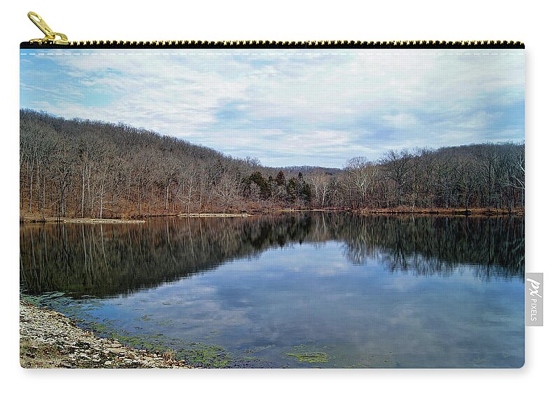 painted Rock Conservation Area Zip Pouch featuring the photograph Painted Rock Conservation Area by Cricket Hackmann