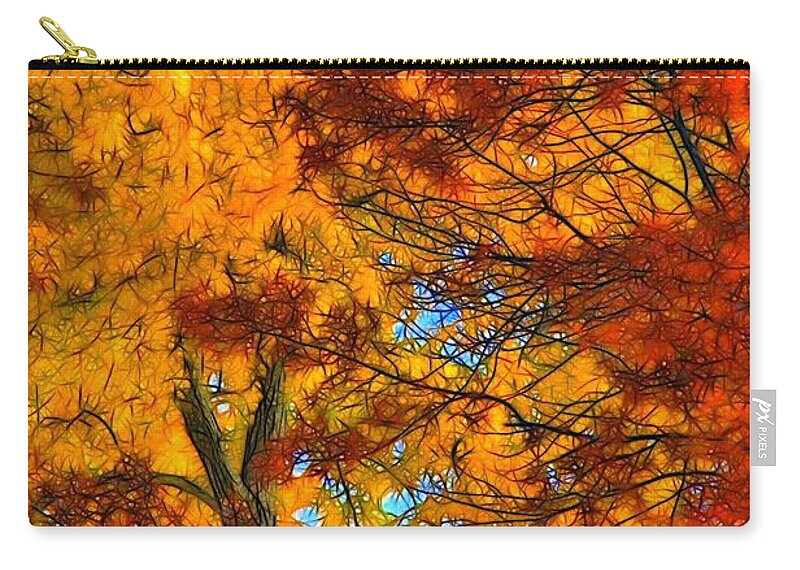 Leaves Zip Pouch featuring the photograph Painterly by Lyle Hatch