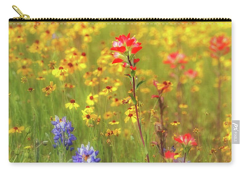 Owed To Nature Zip Pouch featuring the photograph Painting Roadsides for Spring by Sylvia J Zarco