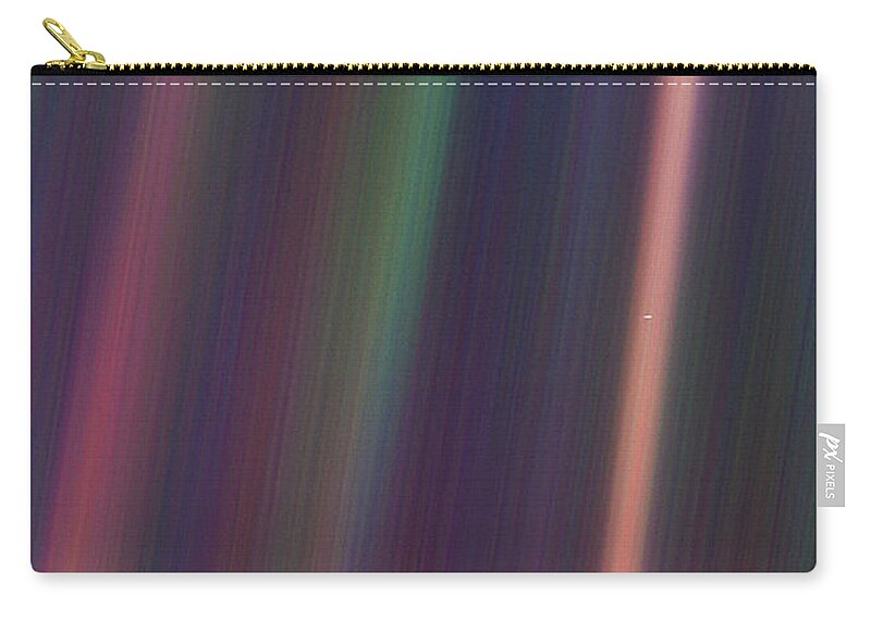 Pale Blue Dot Zip Pouch featuring the photograph Pale Blue Dot Voyager 1 by Doc Braham