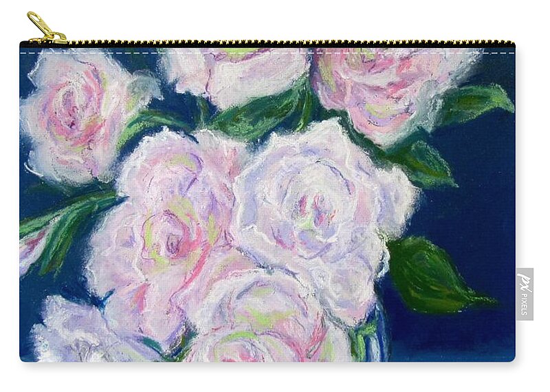 Flowers Carry-all Pouch featuring the pastel Pale PInk Seduction Roses by Barbara O'Toole