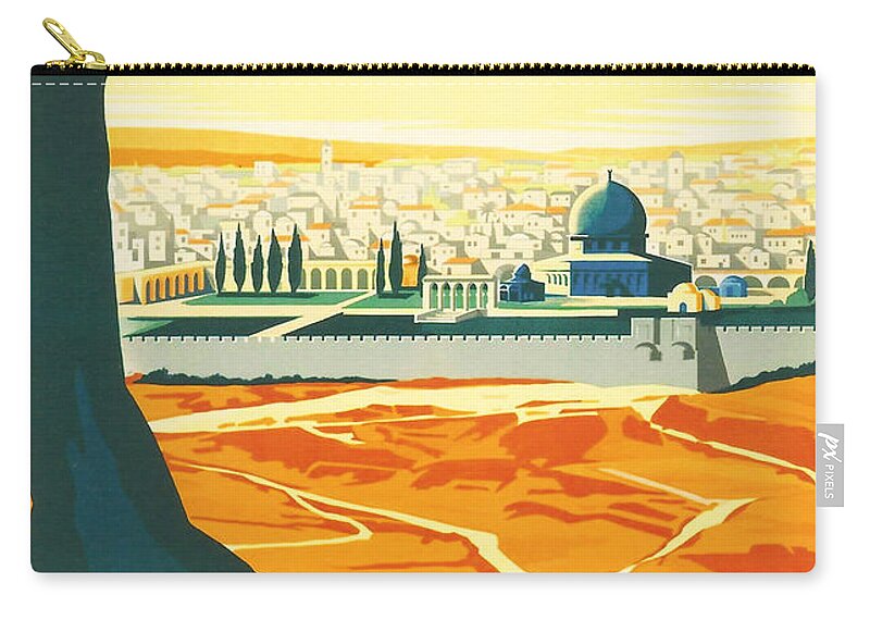 Ancient Zip Pouch featuring the digital art Palestine by Georgia Clare